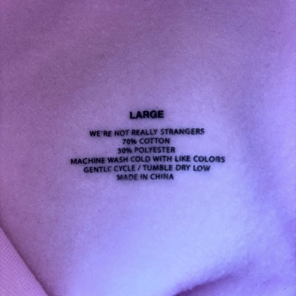 Pink We’re Not Really Strangers hoodie - Picture 6 of 6